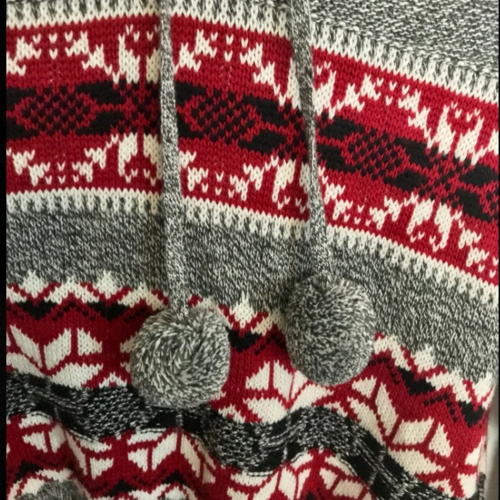 Yet Again Gray Hooded Sweater size Large - Picture 3 of 3